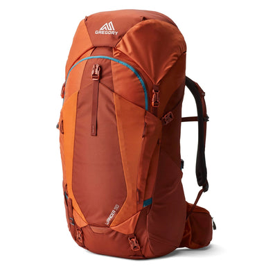 Gregory Youth Wander 50L Backpacking Bag in redrock, front view