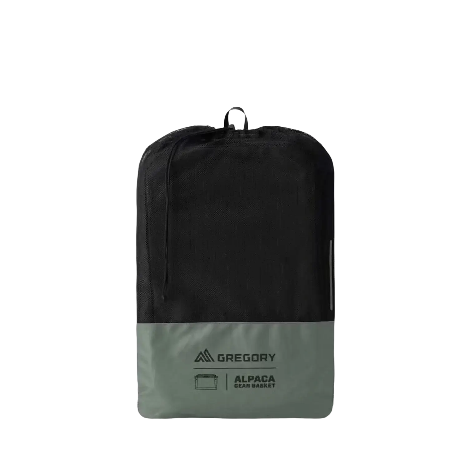 Gregory Alpaca Gear Basket 70 in nomad green, packed up