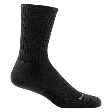 Darn Tough Men's The Standard Crew Cushioned Lightweight Lifestyle Socks in black, side view