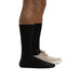 Darn Tough Men's The Standard Crew Cushioned Lightweight Lifestyle Socks in black, model side view