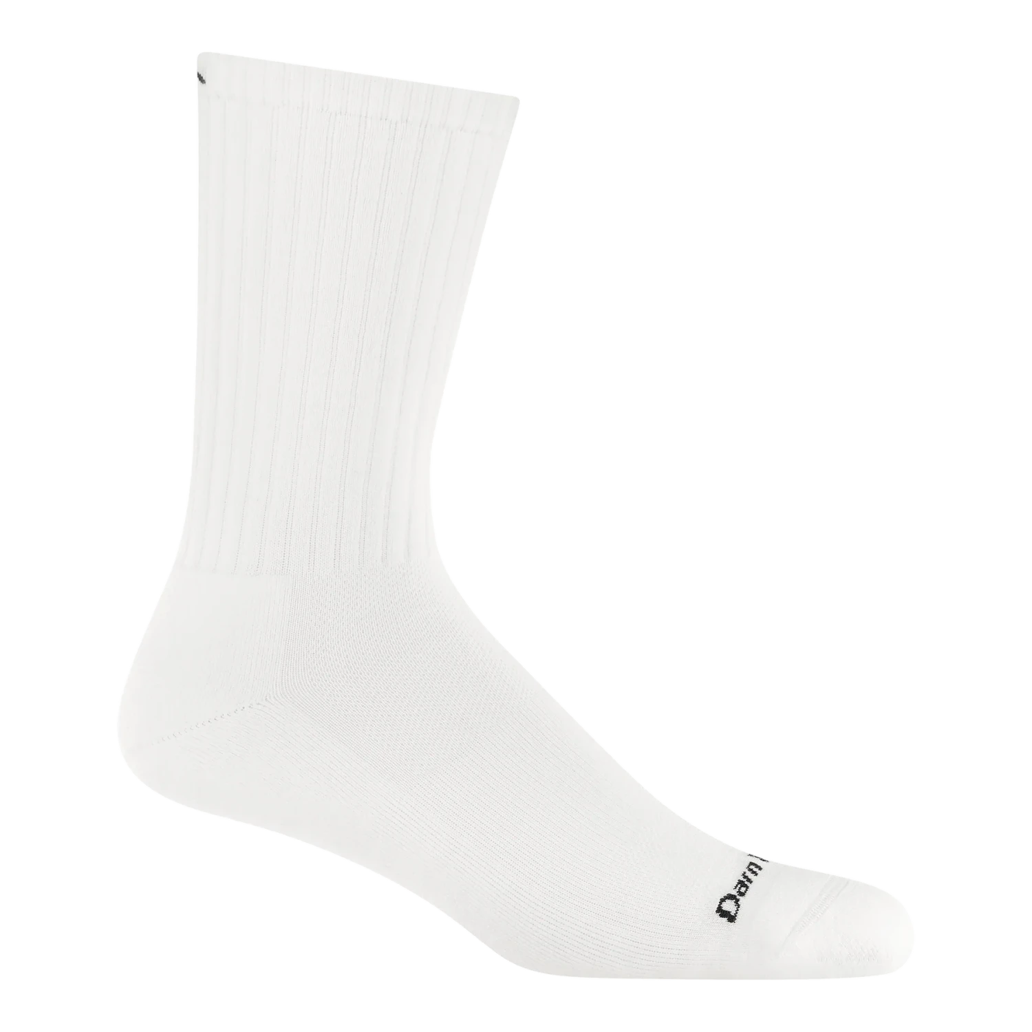 Darn Tough Men's The Standard Crew Cushioned Lightweight Lifestyle Socks in white, side view