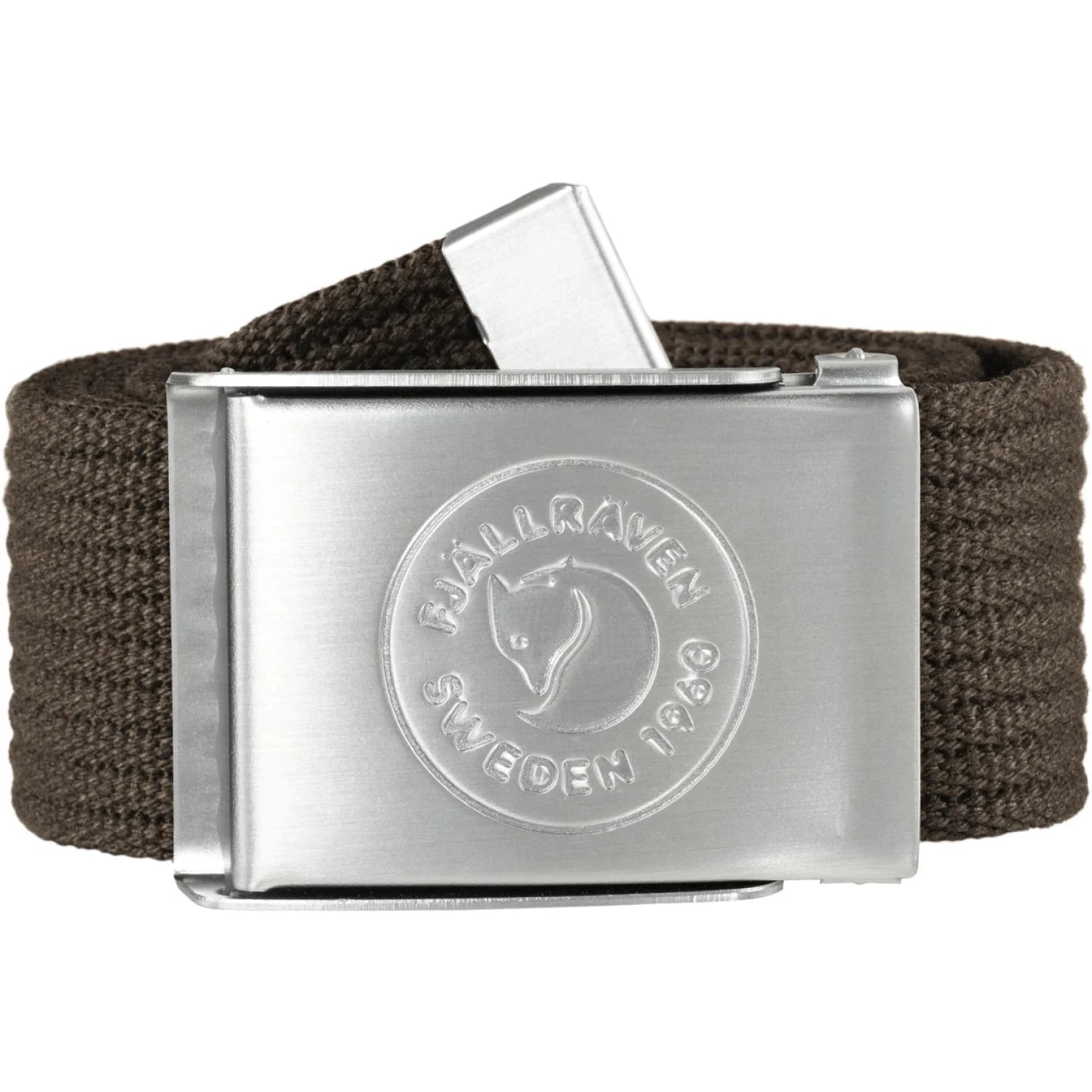 Fjall Raven 1960 Logo Belt in dark olive, front view