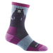 Women's Bear Town Micro Crew Lightweight Hiking Socks in purple, side view