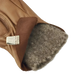 Hestra Women's Tiril Mitt in cork, wool liner detail