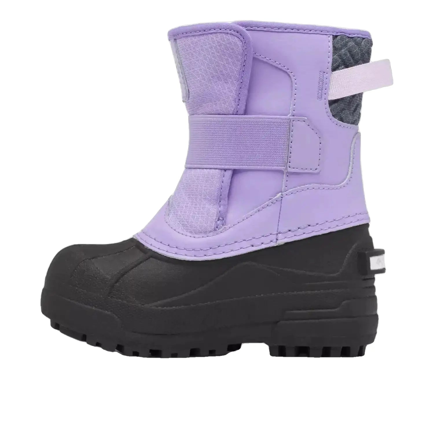 Toddler Bugaboot Celsius Strap Boot in Paisley Purple. Interior View.