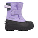 Toddler Bugaboot Celsius Strap Boot in Paisley Purple. Side View.