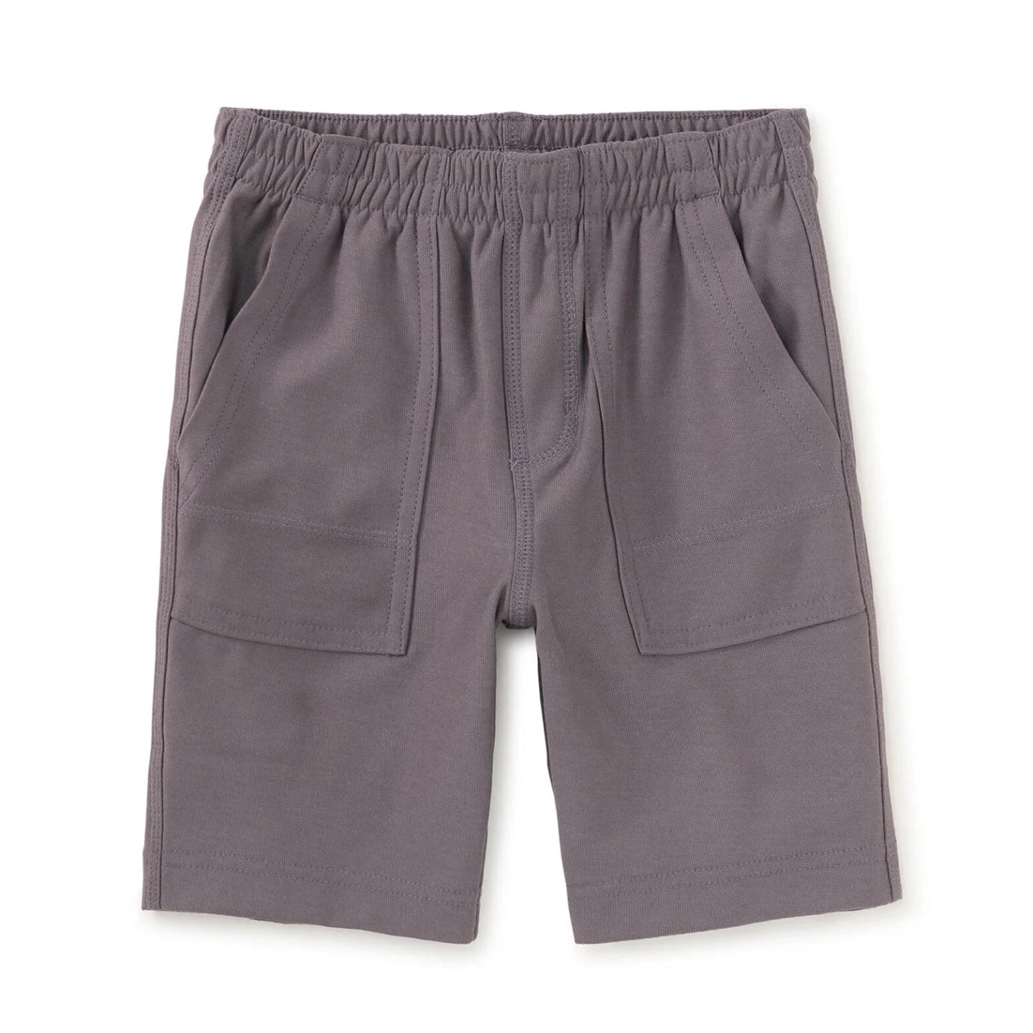 Tea Collection Boy's Playwear Shorts in thunder grey, flat front view
