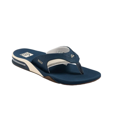 Reef Men's Fanning Sandal in navy/oat, front view
