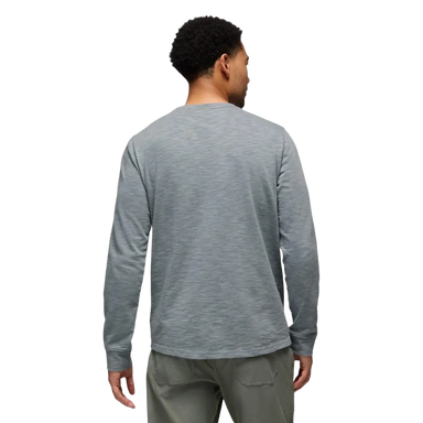 PrAna Men's Ronnie Crew II in quarry, on model back view