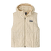 Patagonia Women's Light Gust Hooded Vest in natural, flat front view