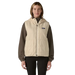 Patagonia Women's Light Gust Hooded Vest in natural, on model front view