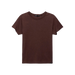 Prana Women's Cozy Up Short Sleeve Crew in mocha, flat front view