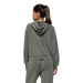 PrAna Women's Shea Full Zip Hoodie in thyme, on model back view