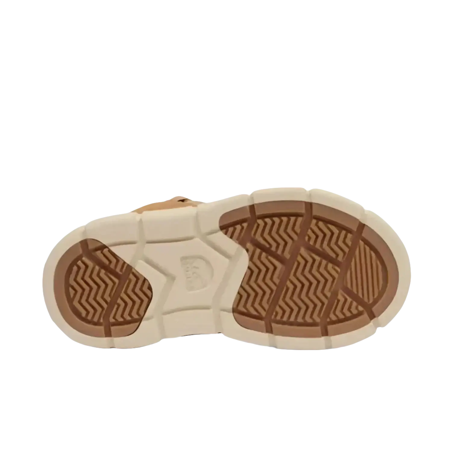 Sorel Kid's EXPLORER™ III Waterproof Boot in tawny buff & bleached ceramic, sole view