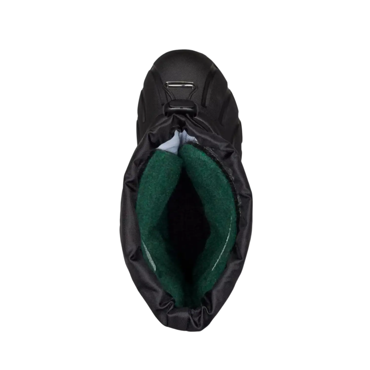 Sorel Kid's Flurry Boot in black & ty grey, top view