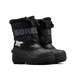 Sorel Kid's Snow Commander™ Boot in black & charcoal, pair side angled view