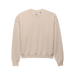 PrAna Women's Cozy Up Crew Sweatshirt in canvas heather, on model front view