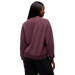 PrAna Women's Cozy Up Crew Sweatshirt in vino, on model back view