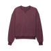 PrAna Women's Cozy Up Crew Sweatshirt in vino, flat front view