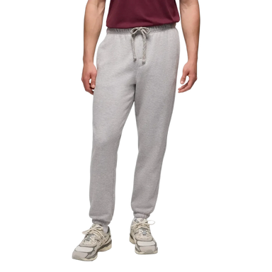 PrAna M's prAna Fleece Sweatpant in heather grey, on model front view