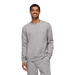 PrAna Men's Fleece Crew Sweatshirt in heather grey, on model front view