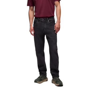 PrAna Men's Carlsbad 760 Standard Jean in black sand, on model front