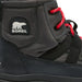 Sorel Kid's Whitney III Mid WP Winter Boot in jet black, detail view