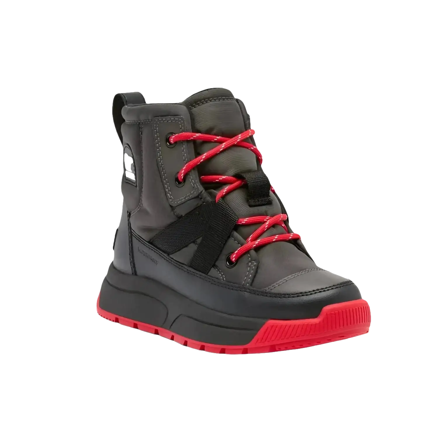 Sorel Kid's Whitney III Mid WP Winter Boot in jet black, front view