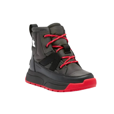 Sorel Kid's Whitney III Mid WP Winter Boot in jet black, front view