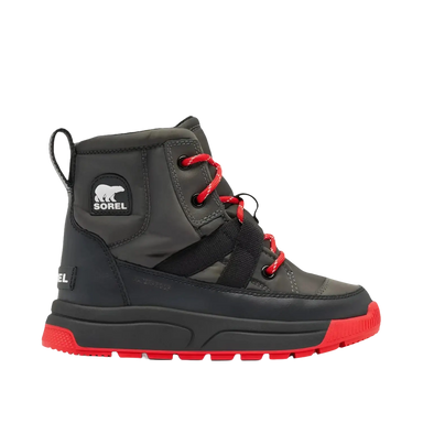 Sorel Kid's Whitney III Mid WP Winter Boot in jet black, side view