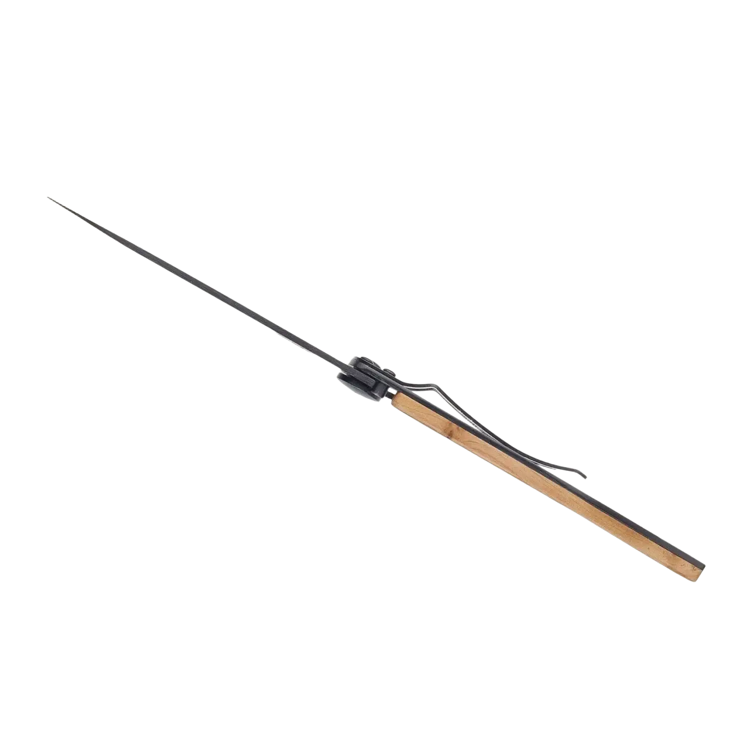 Deejo Bicycle Knife 37g in juniper wood, top view