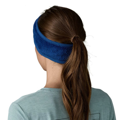 Patagonia Re-Tool Fleece Headband in clement blue, model back view