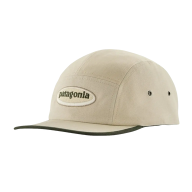 Patagonia Graphic Maclure Hat in oval logo & pumice, front view