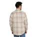 L.L. Bean M's Scotch Plaid Flannel Shirt, Traditional Fit in bean of freeport natural, on model back view