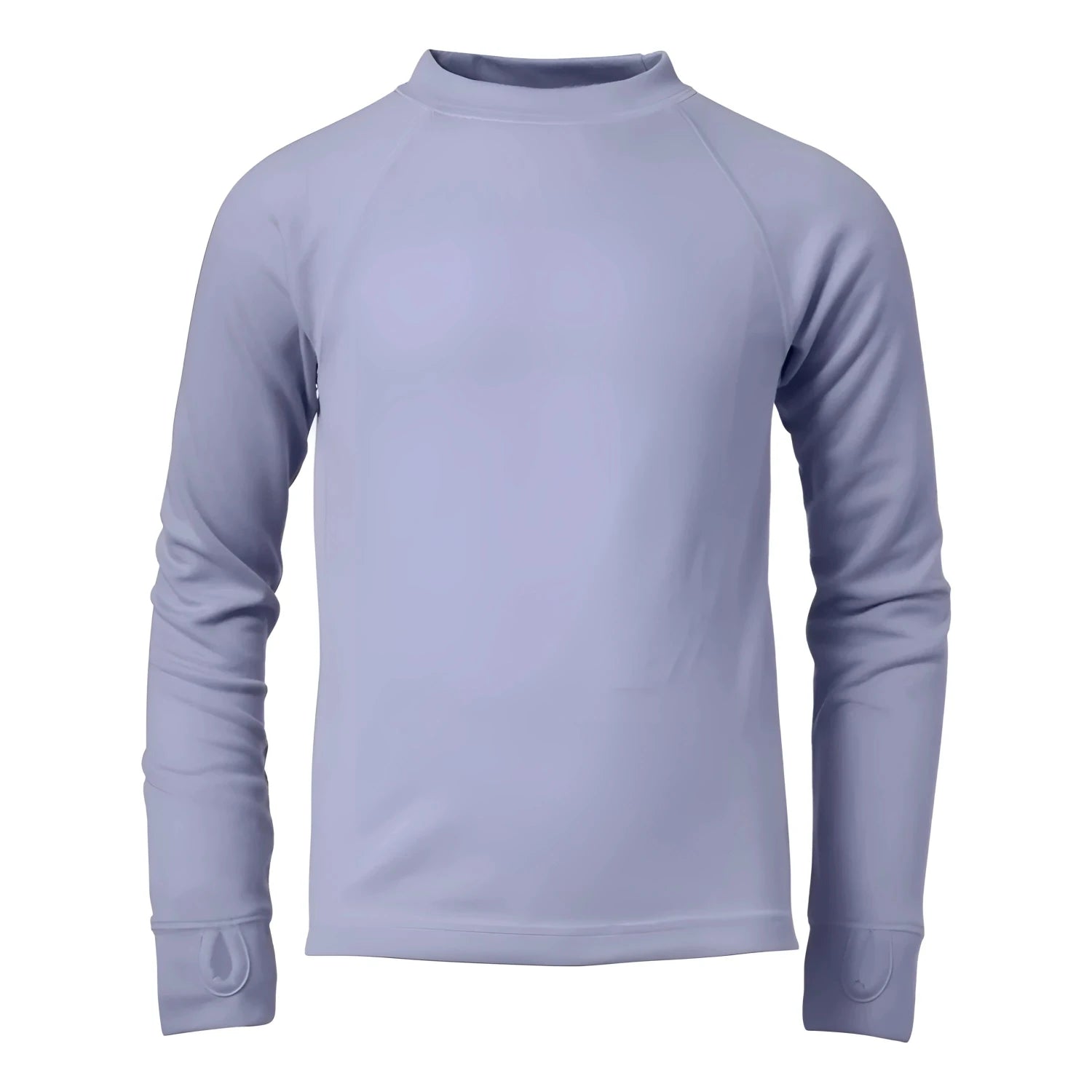 L.L. Bean Kid's Wicked Warm Midweight Long Underwear in light periwinkle, front view