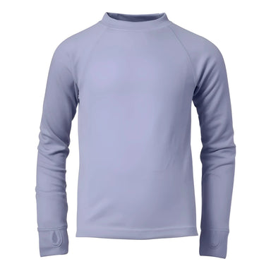 L.L. Bean Kid's Wicked Warm Midweight Long Underwear in light periwinkle, front view