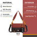 Material and Exterior Chart for the Sherpani Skye Crossbody Bag