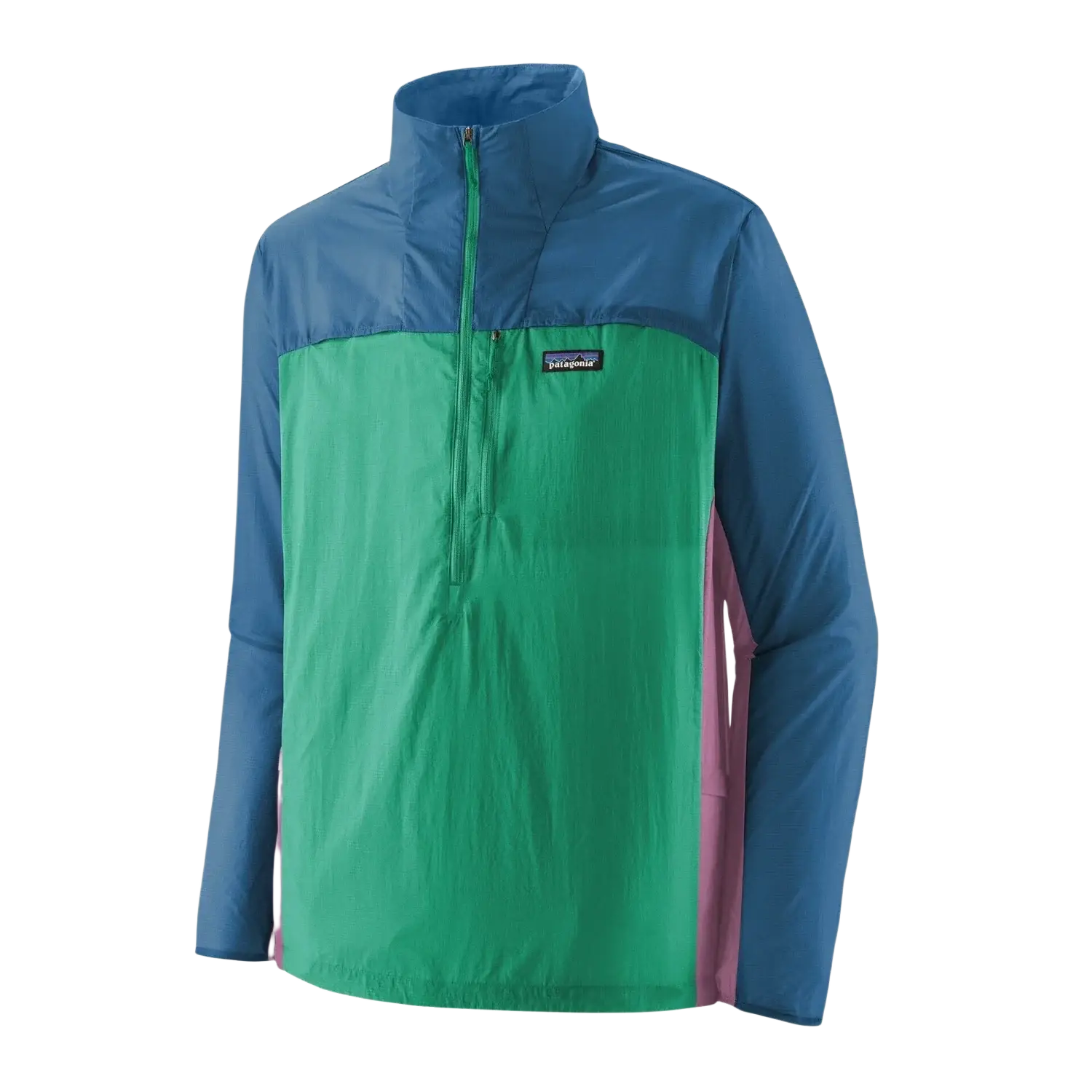 Patagonia Men's Houdini® Stash 1/2-Zip Pullover in aqua stone, front view