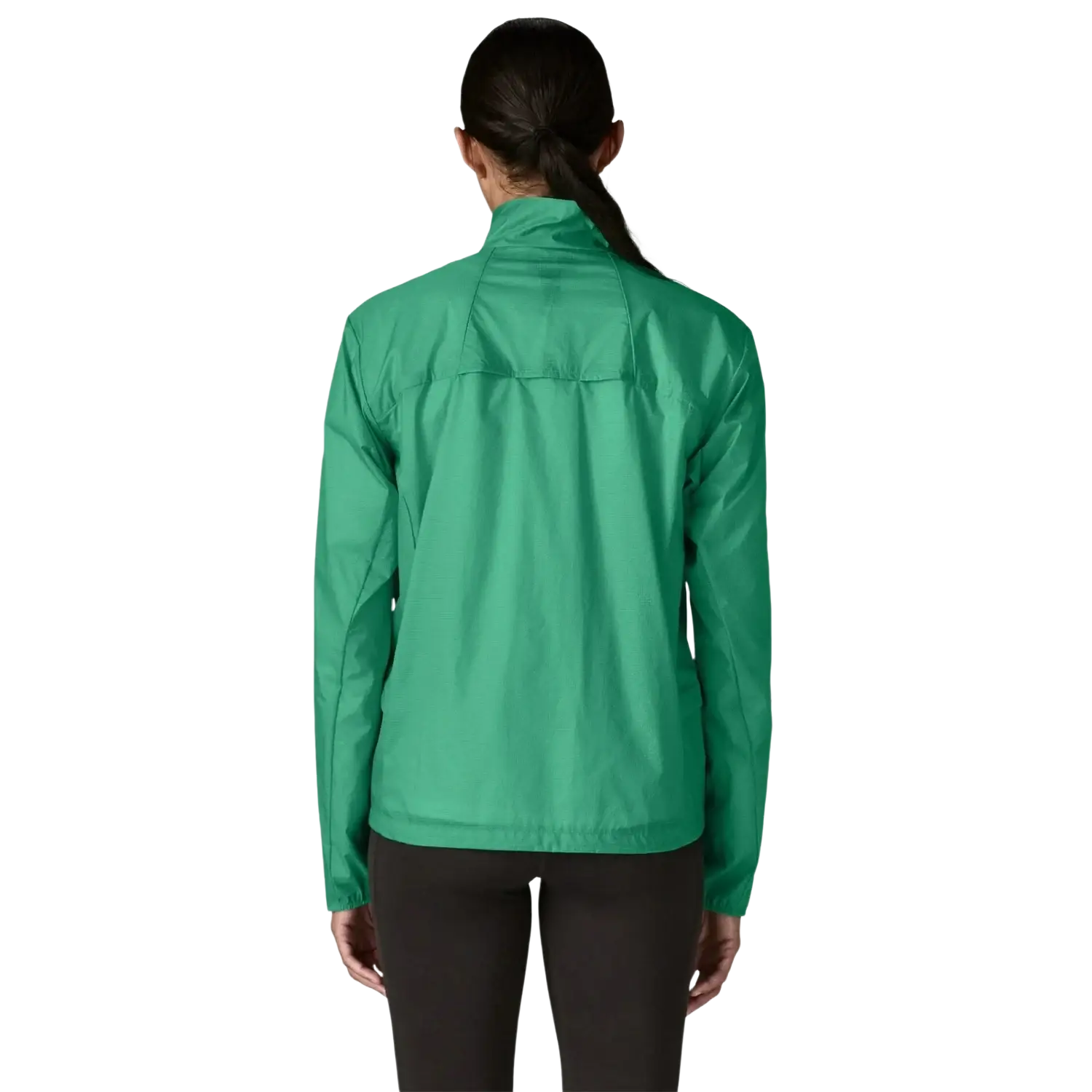 Patagonia Women's Houdini® Stash 1/2-Zip Pullover in aqua stone, on model back view