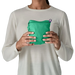 Patagonia Women's Houdini® Stash 1/2-Zip Pullover in aqua stone, packed view