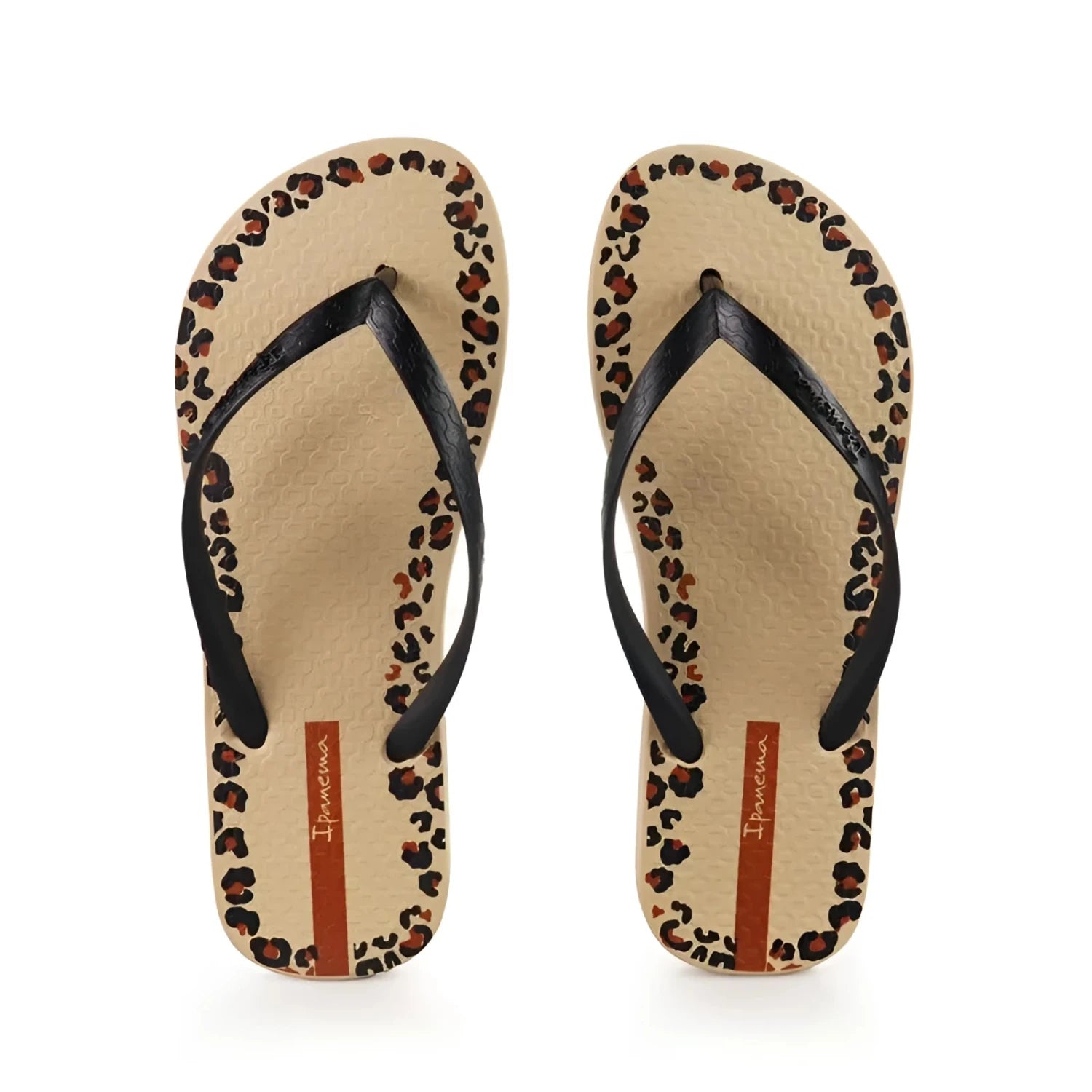 Ipanema Women's Day Fem Sandal in leopard & beige, top view