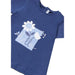 Mayoral Baby Short Sleeve Shirt, Blue, front view flat zoomed