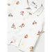 Mayoral Baby Short Sleeve Shirt, White, front view zoomed
