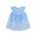 Mayoral Baby Embroidered Dress, Indigo, front view flat 