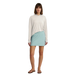 Free Fly Apparel Women's Elevate Lightweight Hoodie in heather birch, on model front full view