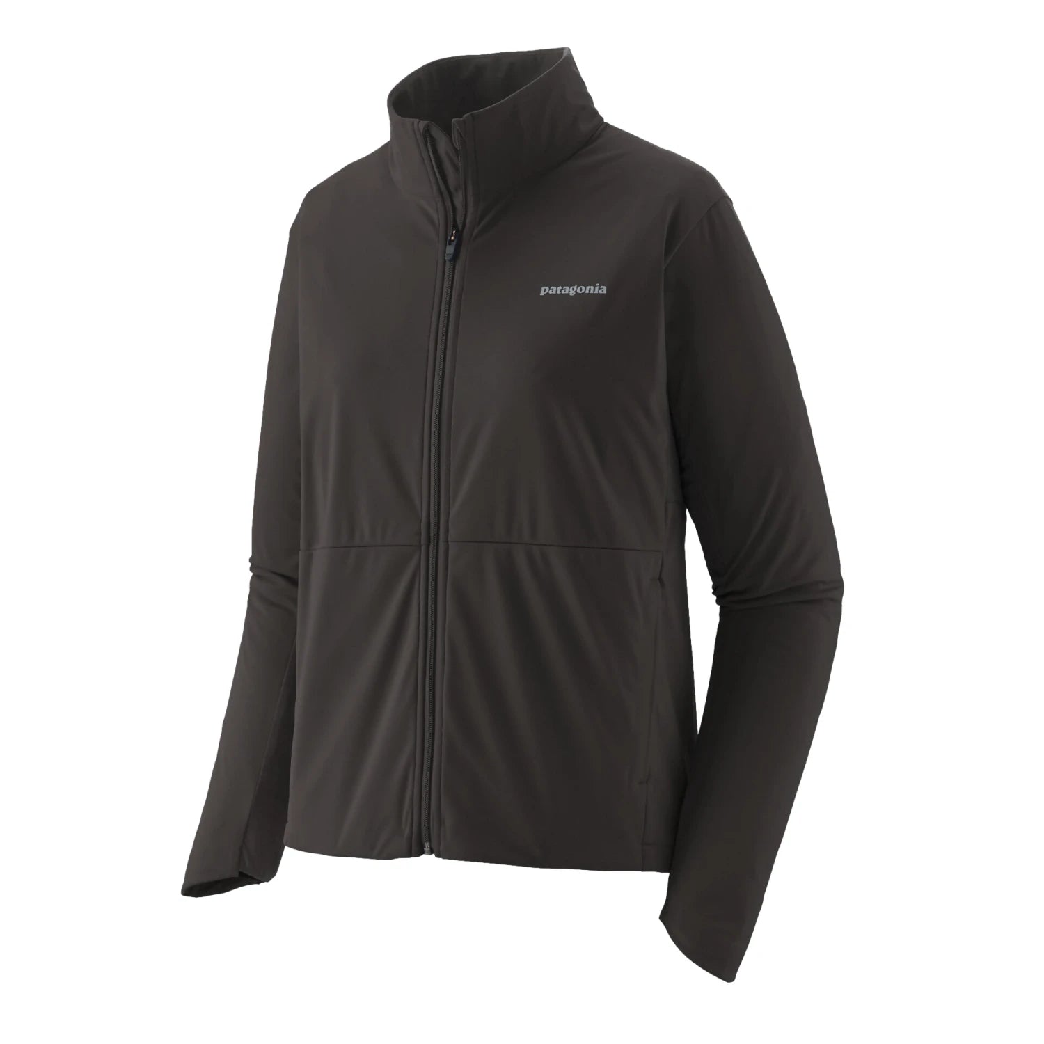 Patagonia Women's Wind Shield Jacket in black, flat front