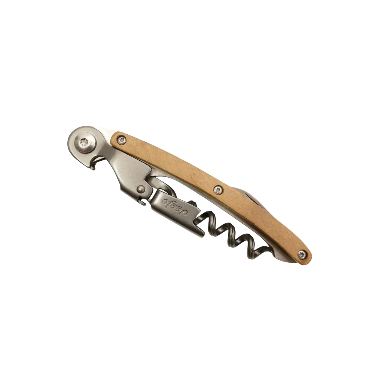 Deejo Waiter's Knife 75g in olive wood, side view