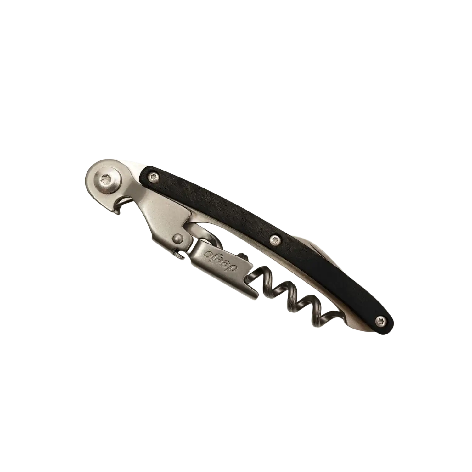 Deejo Waiter's Knife 75g in ebony wood, side view