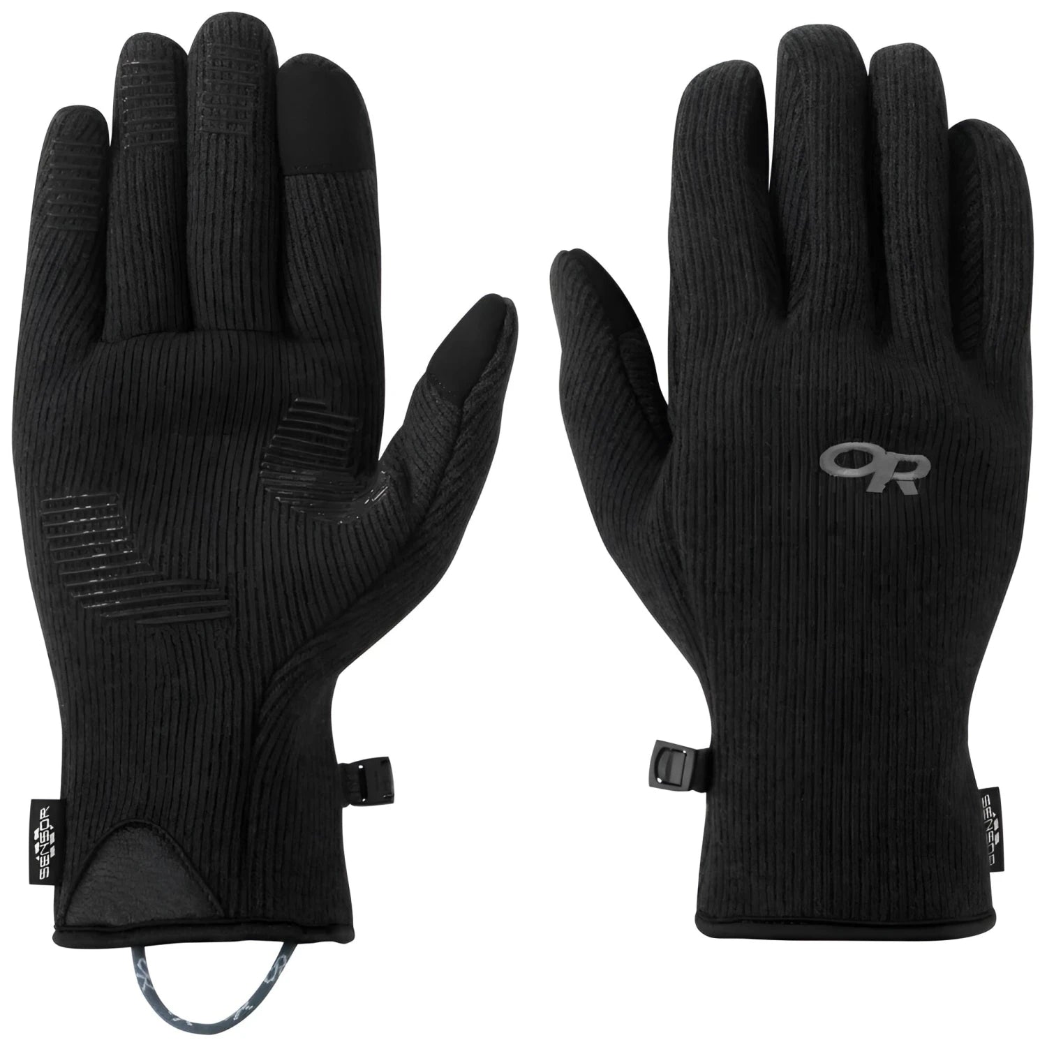 Outdoor Research Men's Flurry Sensor Gloves in black, pair view