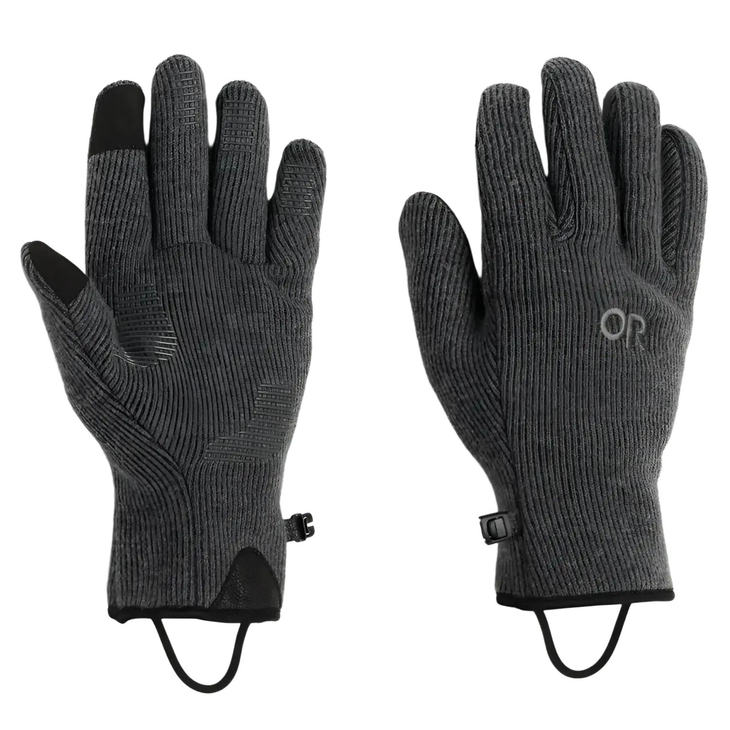 Outdoor Research Men's Flurry Sensor Gloves in charcoal, pair view